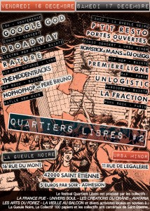 Affiche du programme du fesitval Quartiers Libres #2