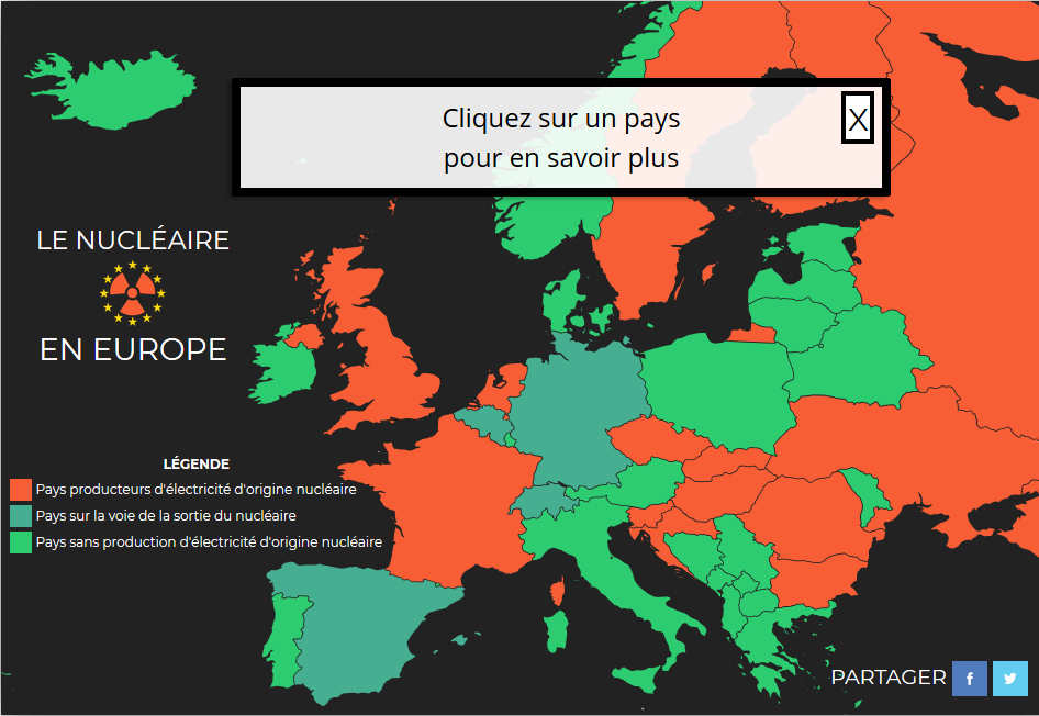 carte europe du nucléaire